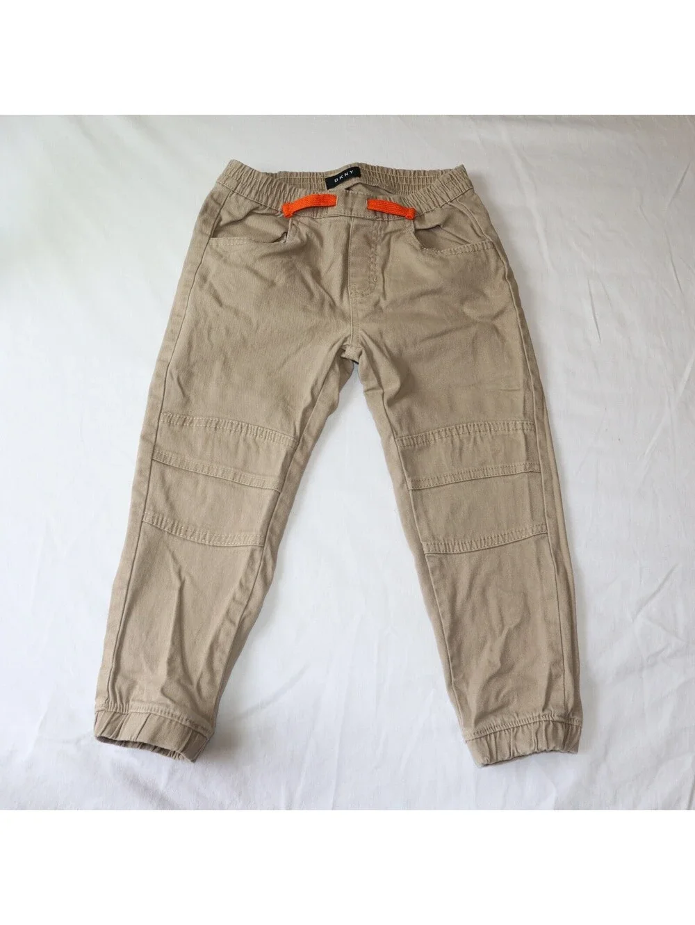 DKNY Boys Khaki Jogger Pants Size 5 Beige